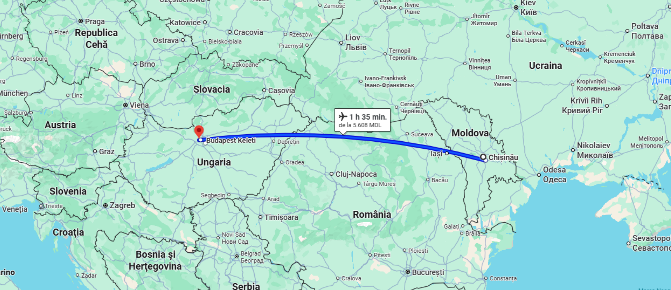 bilete de avion chisinau BUDAPESTA voiaj.md